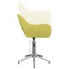 vidaXL Chaises pivotantes &agrave; manger lot de 2 vert tissu