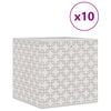 vidaXL Boîtes de rangement pliables 10 pcs crème tissu intissé