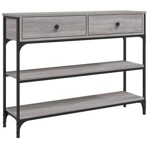 vidaXL Table console sonoma gris 100x25x75 cm bois d'ing&eacute;nierie