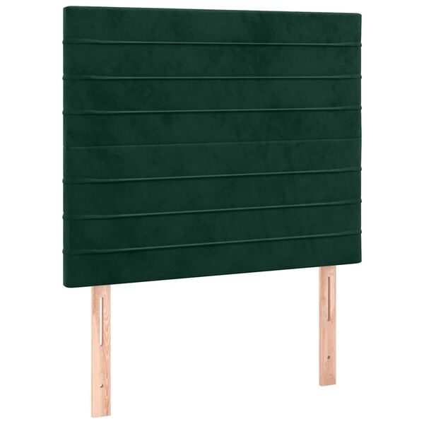 vidaXL T&ecirc;te de lit Vert fonc&eacute; 100x5x118/128 cm Velours