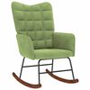 vidaXL Chaise à bascule avec repose-pied vert clair velours