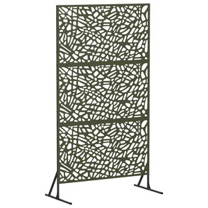 vidaXL &Eacute;cran de confidentialit&eacute; 100 x 50 x 180 cm Acier Vert olive