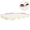 vidaXL Toit de rechange de balan&ccedil;oire cr&egrave;me 150/130x105/70 cm