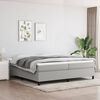 vidaXL Sommier &agrave; lattes de lit avec matelas Gris clair 200x200cm Tissu
