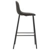 vidaXL Chaises de bar lot de 4 gris foncé tissu