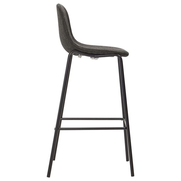 vidaXL Chaises de bar lot de 4 gris foncé tissu