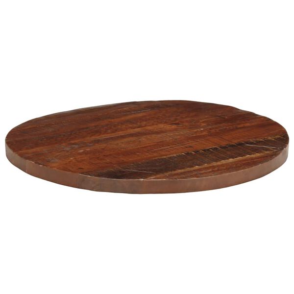 vidaXL Dessus de table &Oslash; 80x2,5 cm rond bois massif de r&eacute;cup&eacute;ration