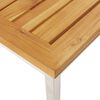 vidaXL Table de bar 60x60x105 cm Bois de teck solide et inox