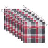 vidaXL Chaises de jardin et coussins lot de 8 Bois acacia solide Gris