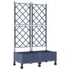 vidaXL Bac de jardin avec treillis et roues 2 pc Gris PP