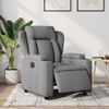 vidaXL Fauteuil inclinable &eacute;lectrique Gris clair Tissu
