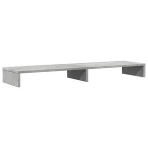 vidaXL Support de moniteur gris b&eacute;ton 100x27x10 cm bois d'ing&eacute;nierie