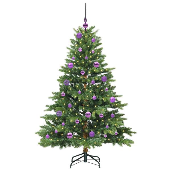 vidaXL Sapin de No&euml;l artificiel avec 150 LED Vert 150 cm PE et PVC