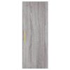 vidaXL Buffet haut Sonoma gris 34,5x34x180 cm Bois d'ing&eacute;nierie