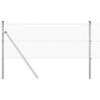 vidaXL Cl&ocirc;ture en fil soud&eacute; Argent 0.6 x 25 m