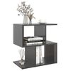 vidaXL Tables de chevet 2 pcs Gris brillant 50x30x51,5 cm