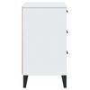 vidaXL Table de chevet VIKEN blanc bois d'ingénierie