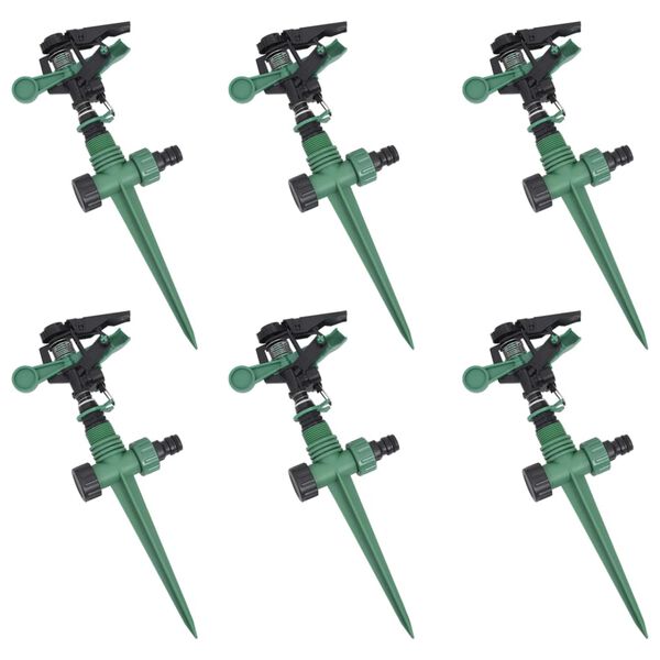 vidaXL Arroseurs à impulsion de jardin 6 pcs