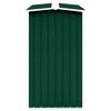 vidaXL Abri de stockage de bois Acier galvanisé 330x92x153 cm Vert