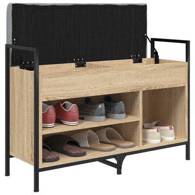 vidaXL Banc à chaussures chêne sonoma 85,5x32x57,5cm bois d'ingénierie