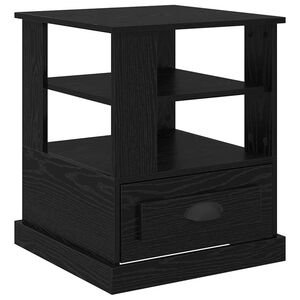 vidaXL Cabinet de chevet Ch&ecirc;ne noir 50 x 50 x 60 cm Bois d'ing&eacute;nierie
