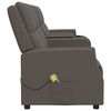 vidaXL Fauteuil de massage inclinable 4 places gris similicuir