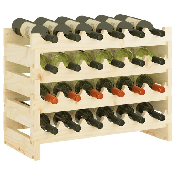 vidaXL Casier &agrave; vin 65x29x46 cm Bois de pin massif