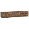 vidaXL Meuble TV Ch&ecirc;ne fum&eacute; 147 x 34,5 x 27 cm Bois d'ing&eacute;nierie