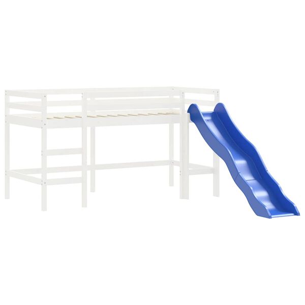 vidaXL Lit mezzanine d'enfants sans matelas avec toboggan 90x190 cm