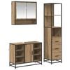 vidaXL Ensemble de mobilier de salle de bain 3 pc Ch&ecirc;ne artisanal