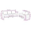 vidaXL Ensemble de canap&eacute;s 2 pcs avec coussins Cr&egrave;me Tissu