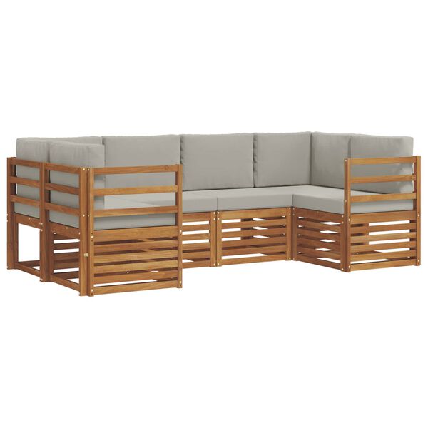 vidaXL Ensembles de canap&eacute;s avec coussin 6 pcs Gris Naturel et Clair