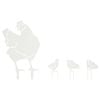 vidaXL Piquet de jardin Lot de 4 47,5 x 30 cm Acier Blanc