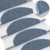 vidaXL Tapis d'escalier autocollants 15 pcs 56x17x3 cm Bleu