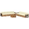 vidaXL Ensemble de canap&eacute;s d'ext&eacute;rieur 9 pc Naturel et Cr&egrave;me