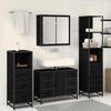vidaXL Ensemble de mobilier de salle de bain 4 pcs Chêne noir