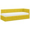 vidaXL Cadre de lit d'angle avec matelas 2 pcs Jaune Velours