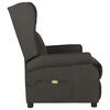 vidaXL Fauteuil de massage Taupe Tissu