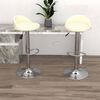 vidaXL Tabourets de bar lot de 2 cr&egrave;me similicuir