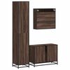 vidaXL Ensemble de meubles de salle de bain 3 pcs Ch&ecirc;ne marron