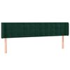 vidaXL T&ecirc;te de lit avec oreilles Vert fonc&eacute; 163x16x78/88 cm Velours