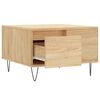 vidaXL Table basse ch&ecirc;ne sonoma 55x55x36,5 cm bois d'ing&eacute;nierie