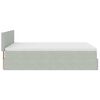 vidaXL Cadre de lit ottoman et matelas gris clair 140x190 velours