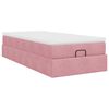 vidaXL Cadre de lit ottoman avec matelas rose 80x200 cm velours