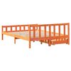 vidaXL Cadre de lit sans matelas cire marron 150x200cm bois pin massif