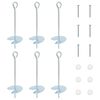 vidaXL Ancre de terre 6 pcs Argent&eacute; &Oslash;10 x 30 cm M&eacute;tal galvanis&eacute;