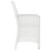 vidaXL Chaises de jardin lot de 2 avec coussins Rotin PP Blanc