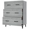 vidaXL Buffet sonoma gris 69,5x34x90 cm bois d'ingénierie