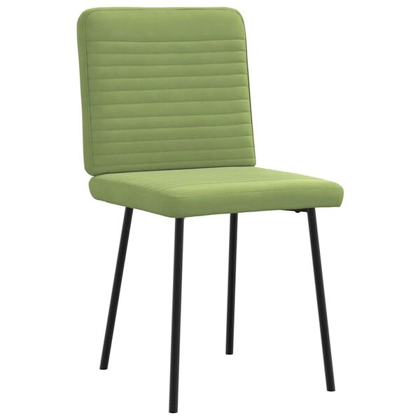 vidaXL Chaises &agrave; manger lot de 6 vert clair velours