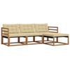 vidaXL Ensemble de canap&eacute;s d'ext&eacute;rieur 4 pc Naturel et Beige